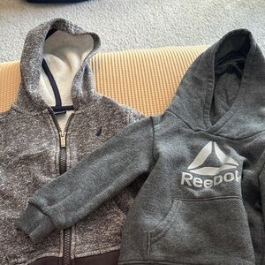 Reebok Charcoal and Heather Gray Kids Hoodies